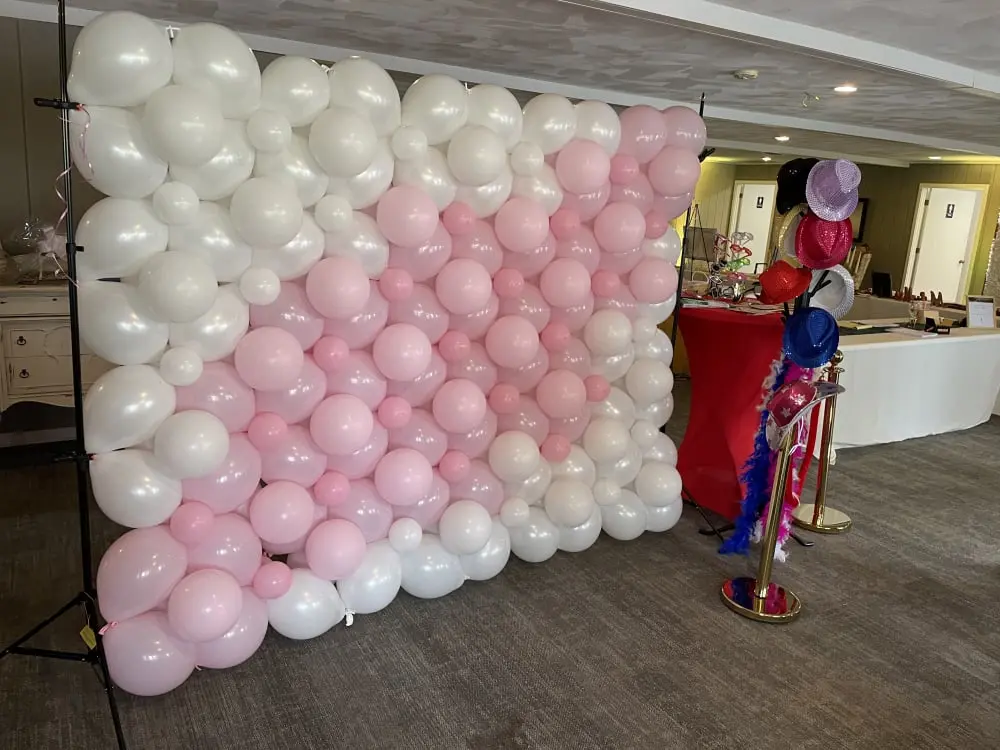 MJ's Events and Photo Booth Rentals - Balloon backdrop 8  - ransform your event with MJ's stunning balloon walls, columns, and decorations. Whether for a grand entrance or an eye-catching centerpiece, our vibrant designs add a fun and personalized touch to any celebration.